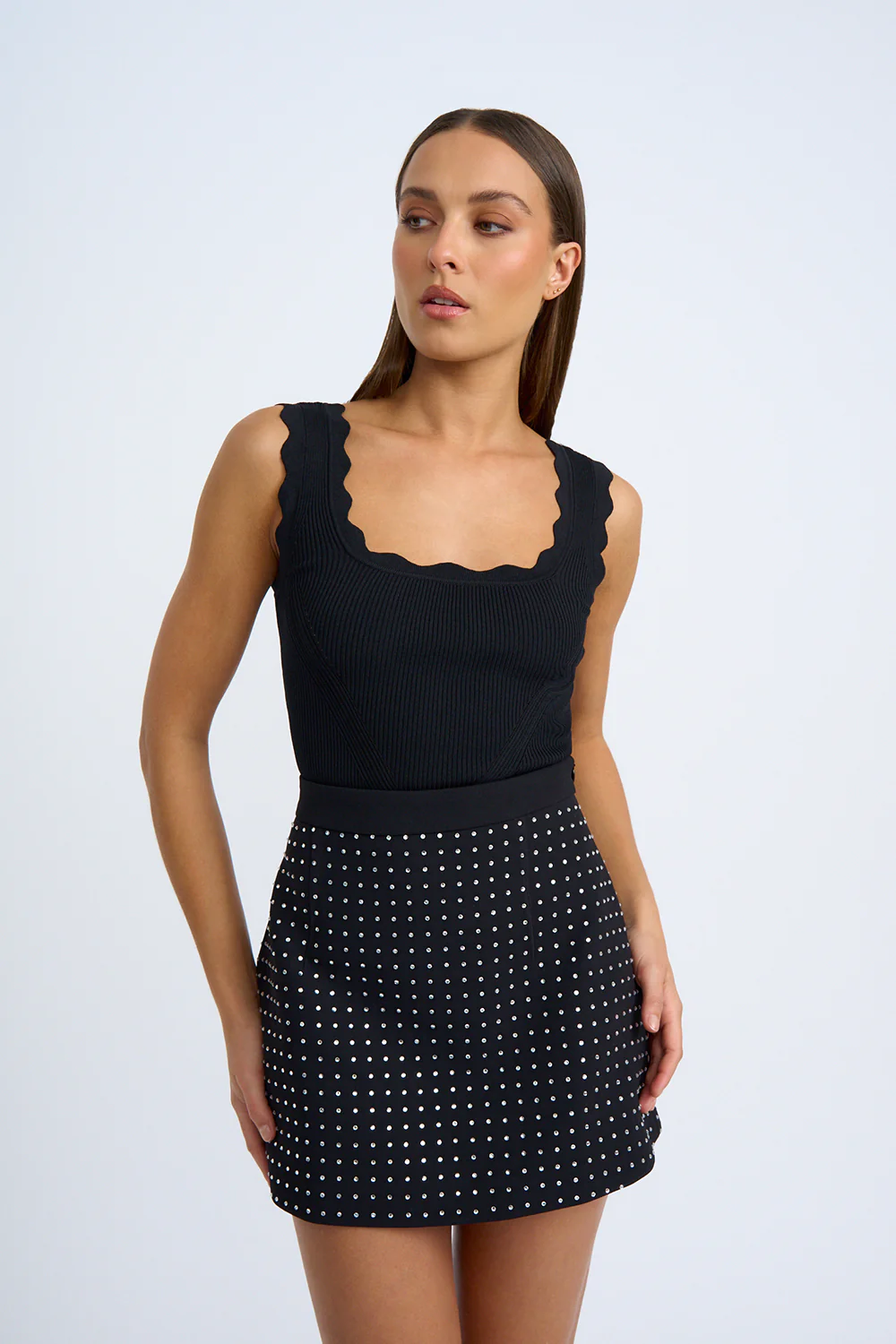 Afterglow Bubble Mini Skirt | Final Sale - Black - Image 7