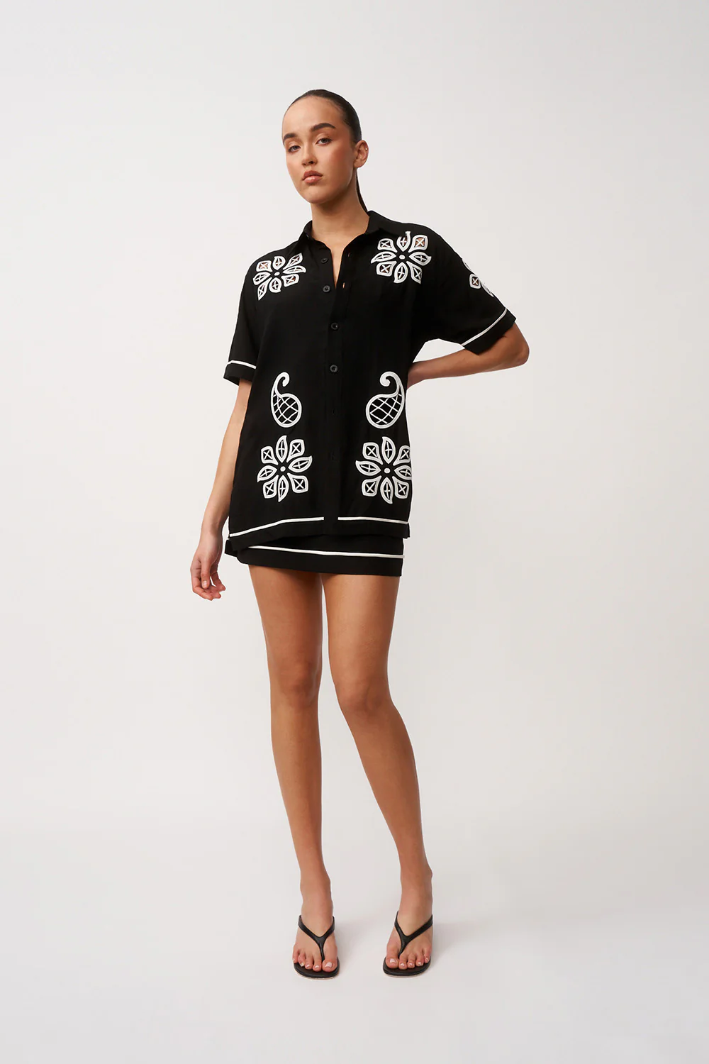 Alfresco Sun Shirt - Black Ivory - Image 3