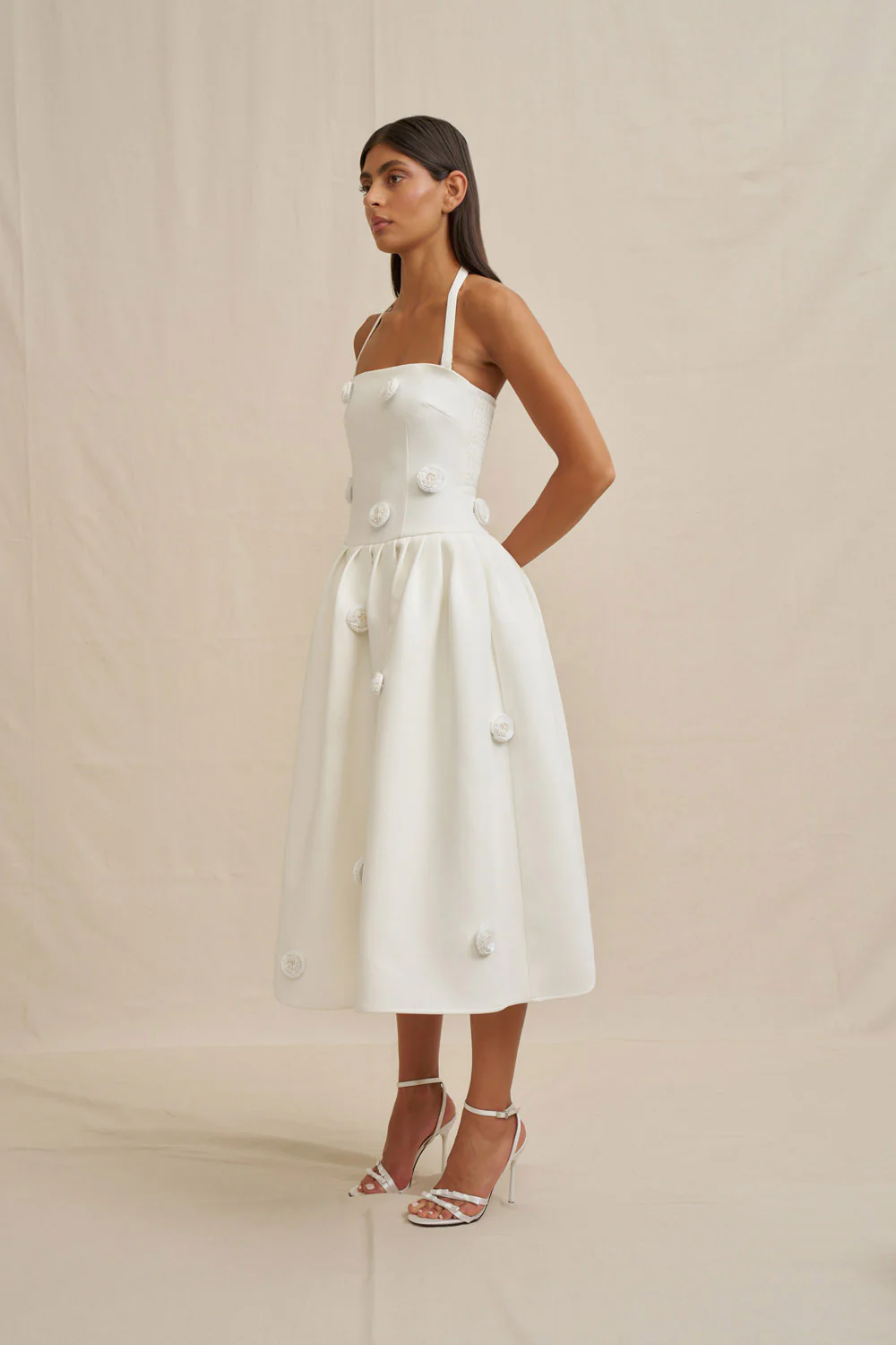 PRE-ORDER | Anita Spot Halter Dress - Image 4