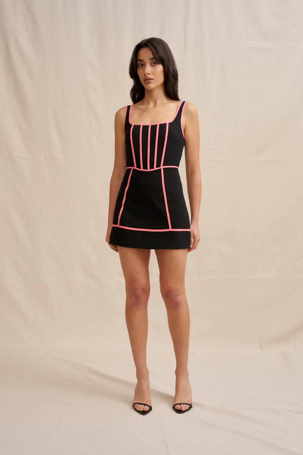 Basia Multi Pipe Bodice - Black - Image 3