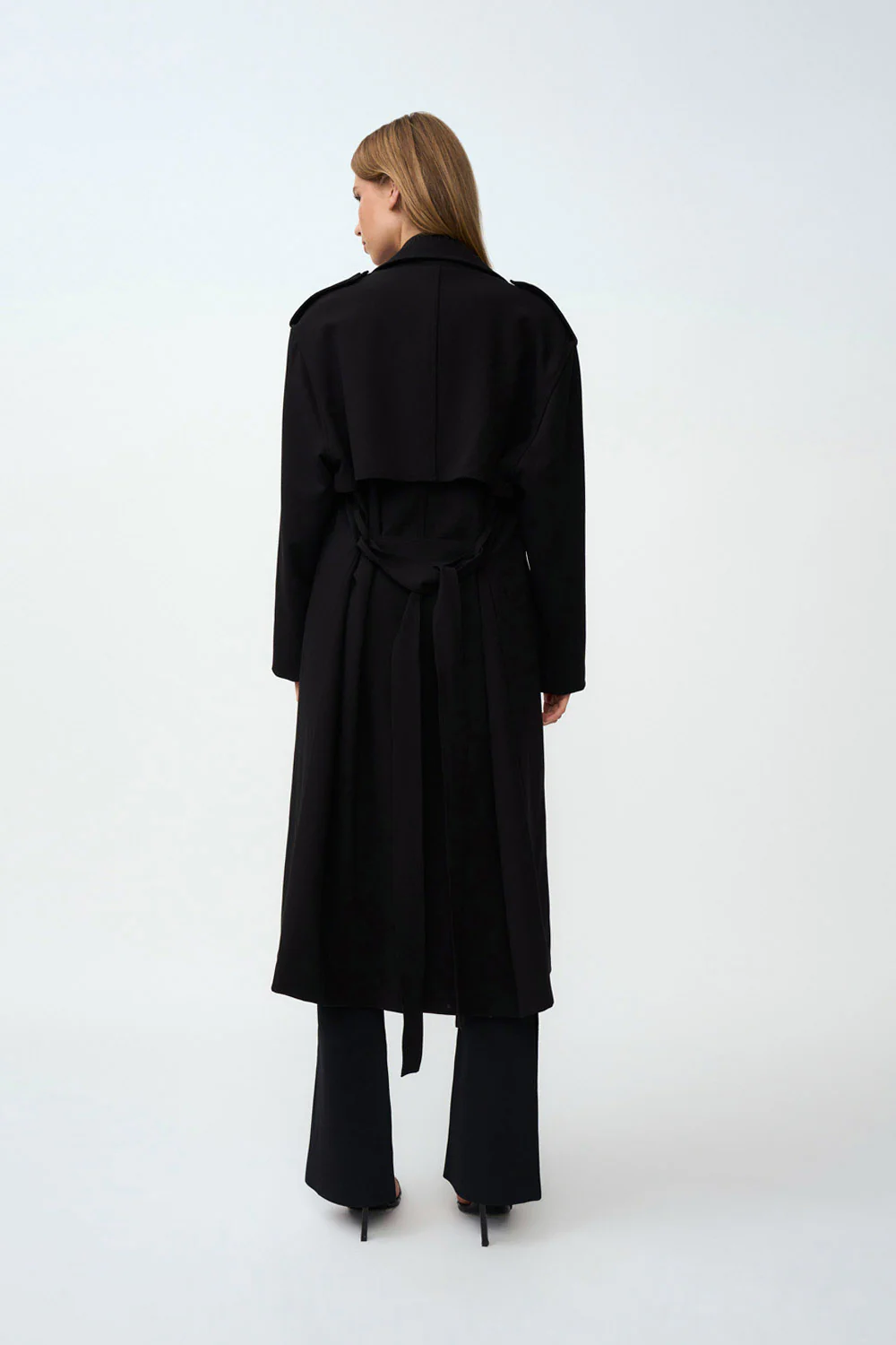 Blair Belted Trench Coat - Black - Image 3