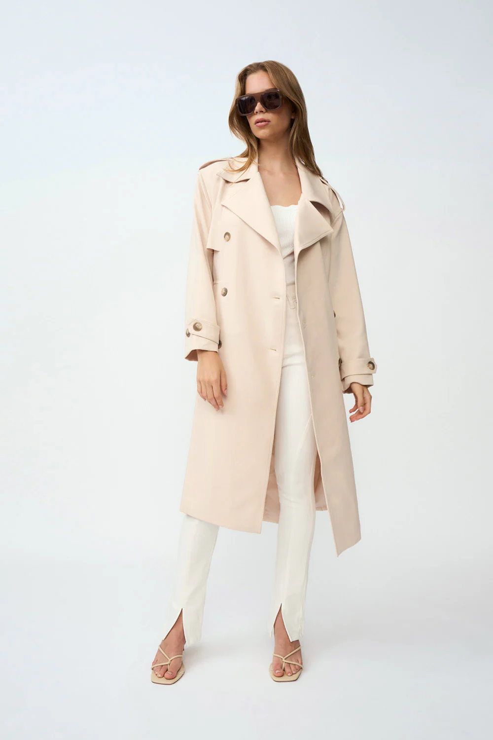Blair Belted Trench Coat - Sand - Image 6