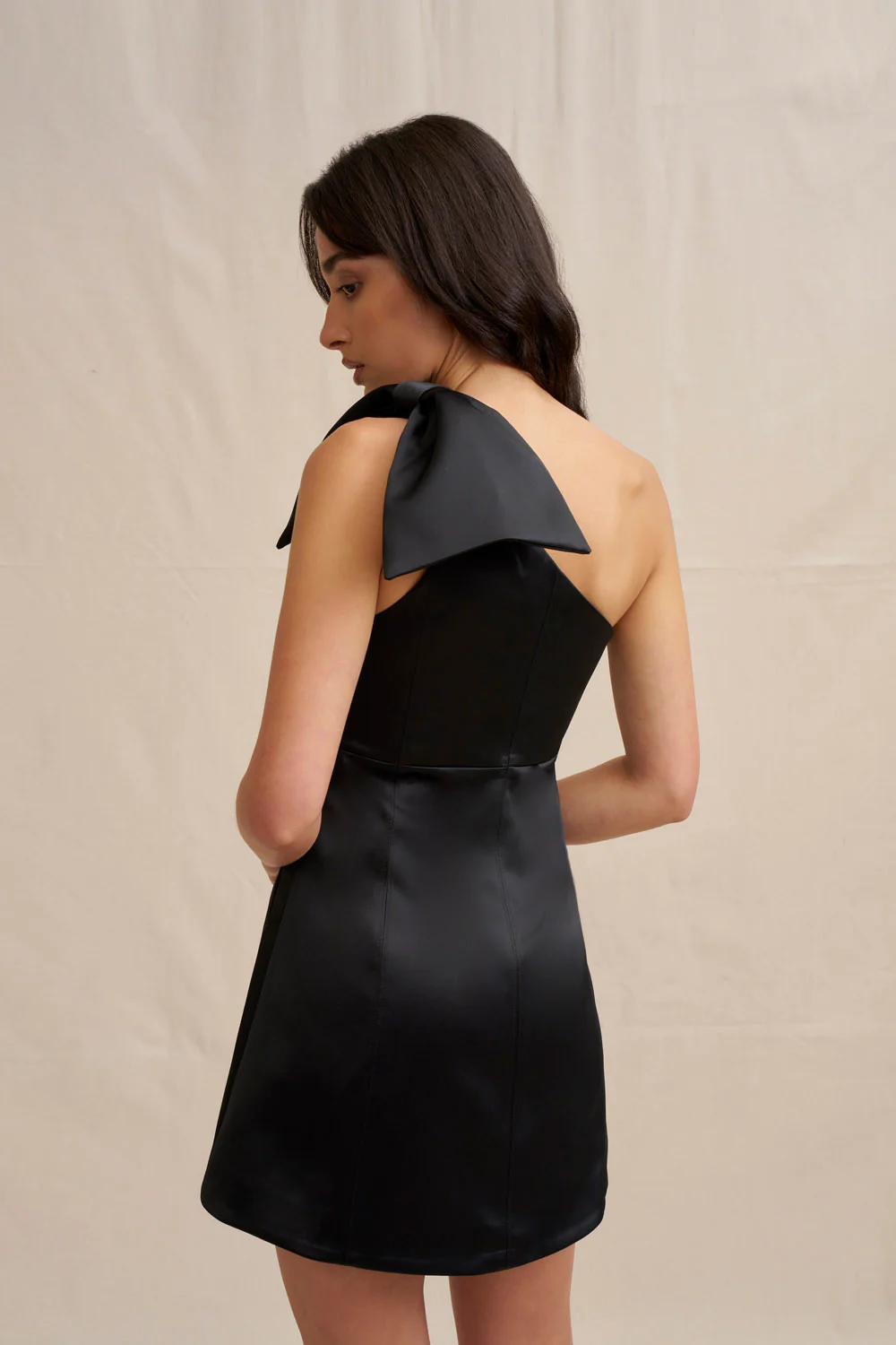 The Bow Mini Dress - Black - Image 7