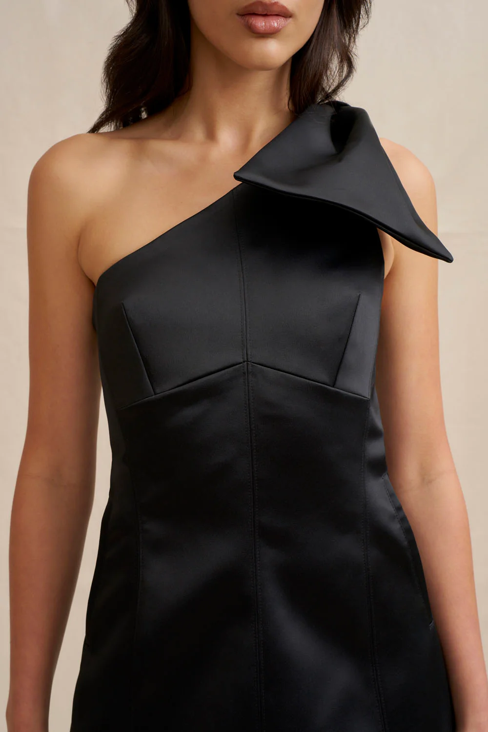 The Bow Mini Dress - Black - Image 8