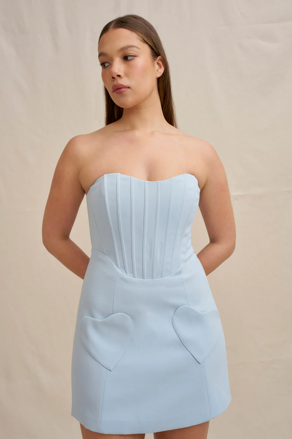 Celeste Mini Dress - Pastel Blue - Image 8