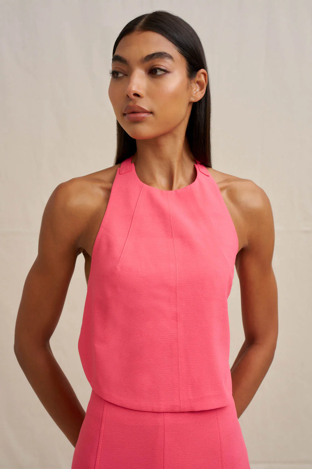 Chloe Shell Top - Coral Pink - Image 5