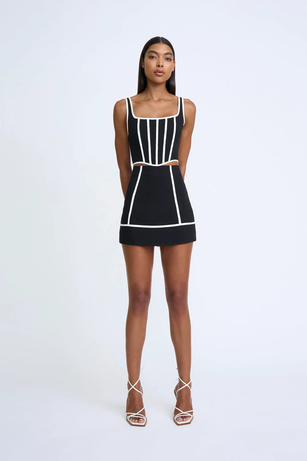 Contrast Pipe Bodice | Final Sale - Black Ivory - Image 6