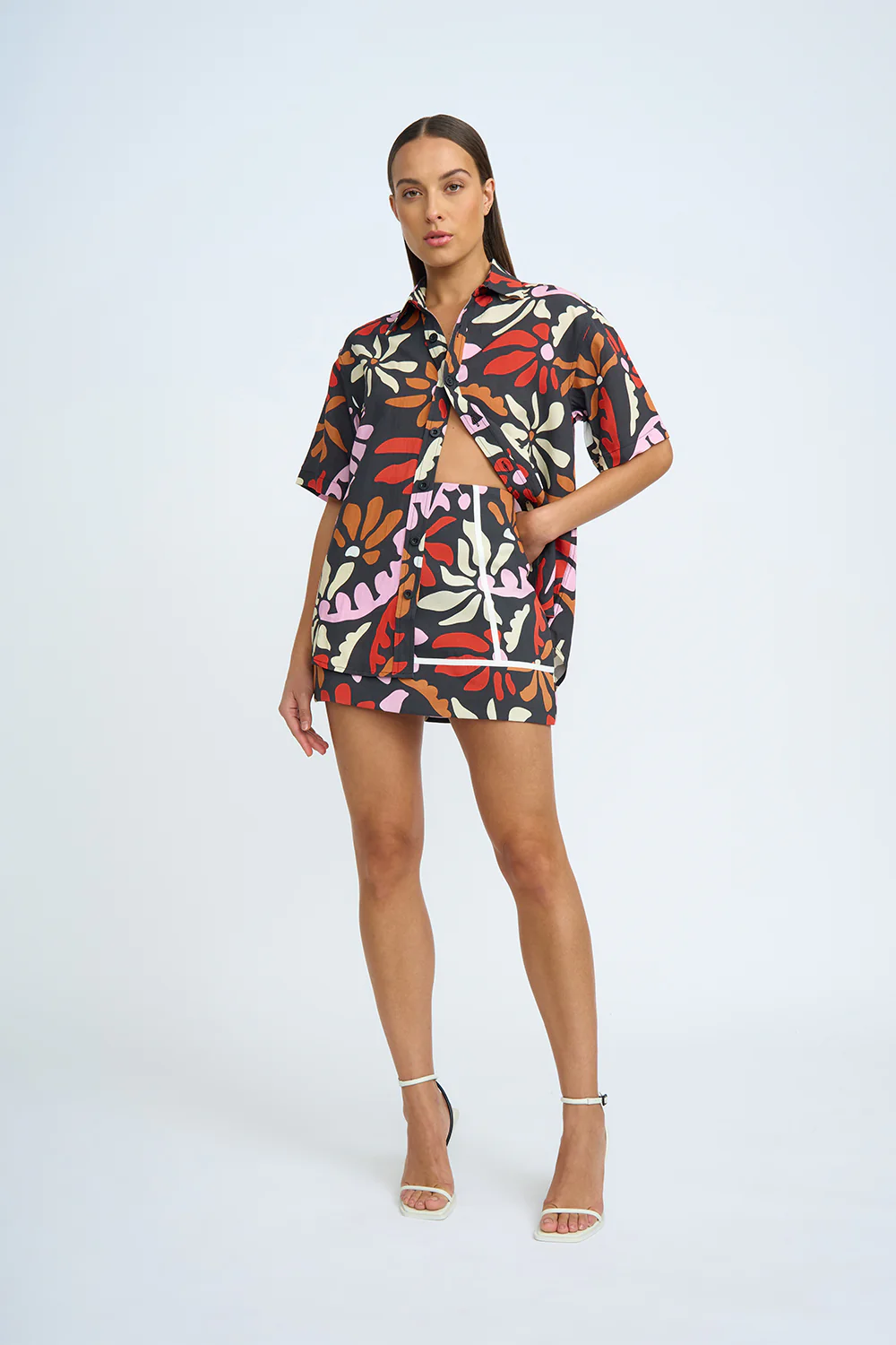 Contrast Pipe Mini Skirt | Final Sale - Black Multi - Image 5