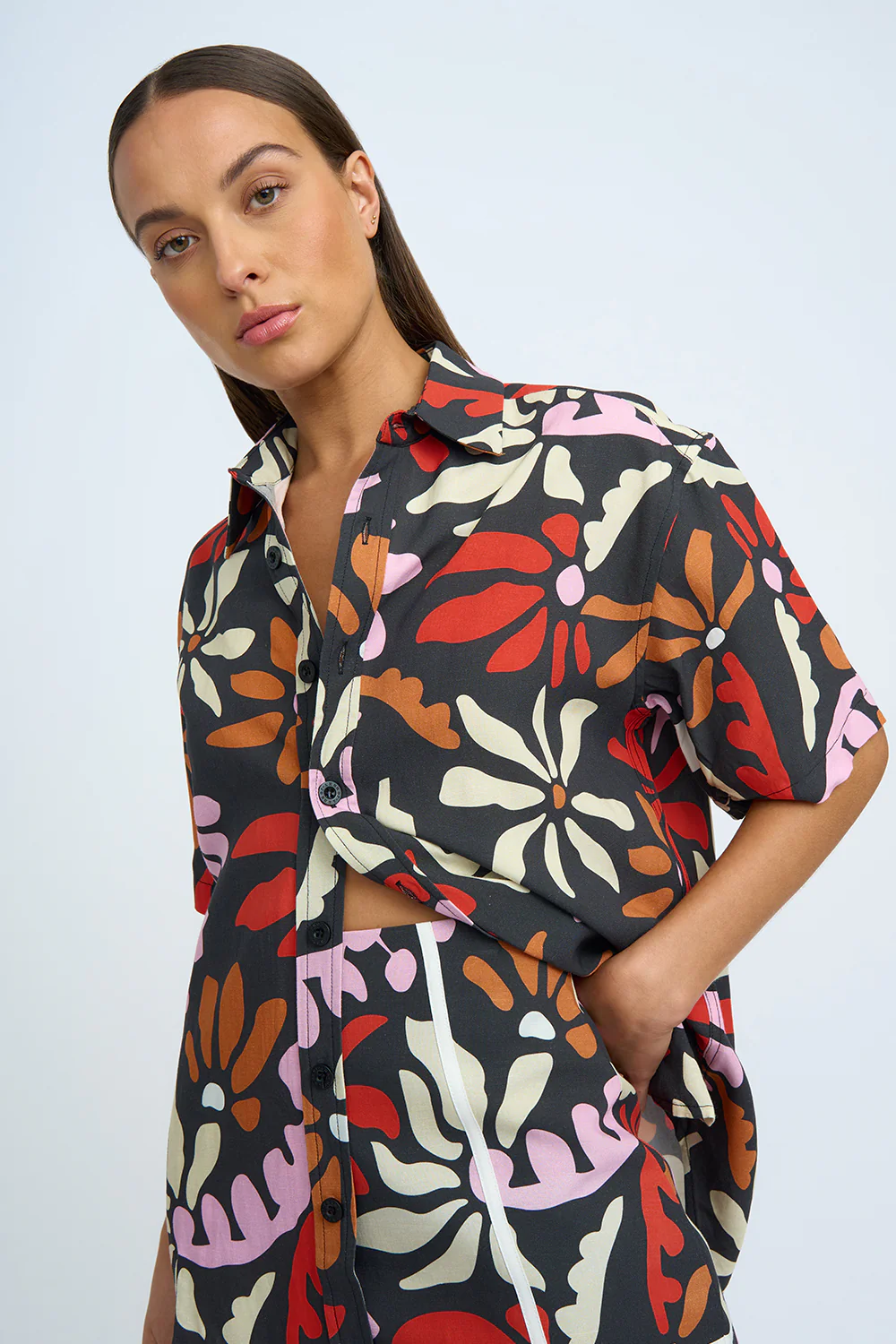 Contrast Pipe Mini Skirt | Final Sale - Black Multi - Image 7