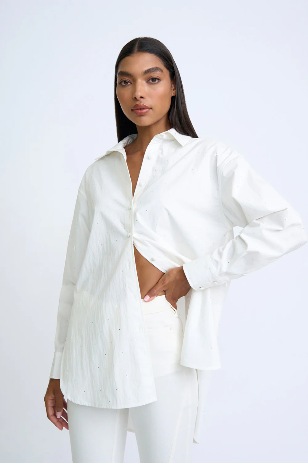 Diamante Spot Shirt | Final Sale - Ivory - Image 6