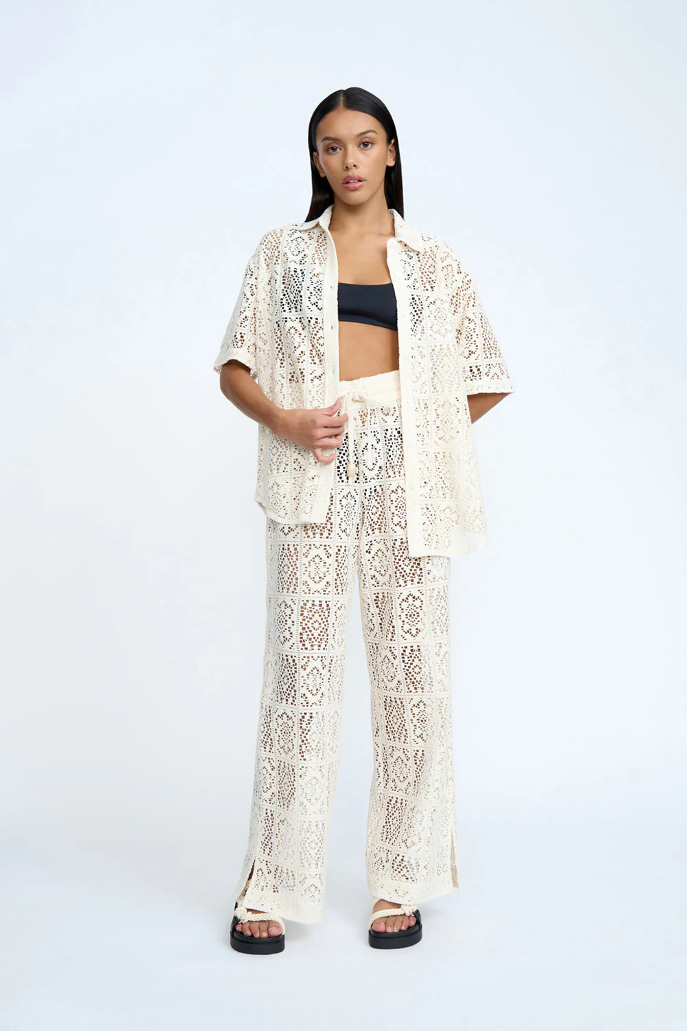Drifter Lace Pant | Final Sale - Ecru - Image 6
