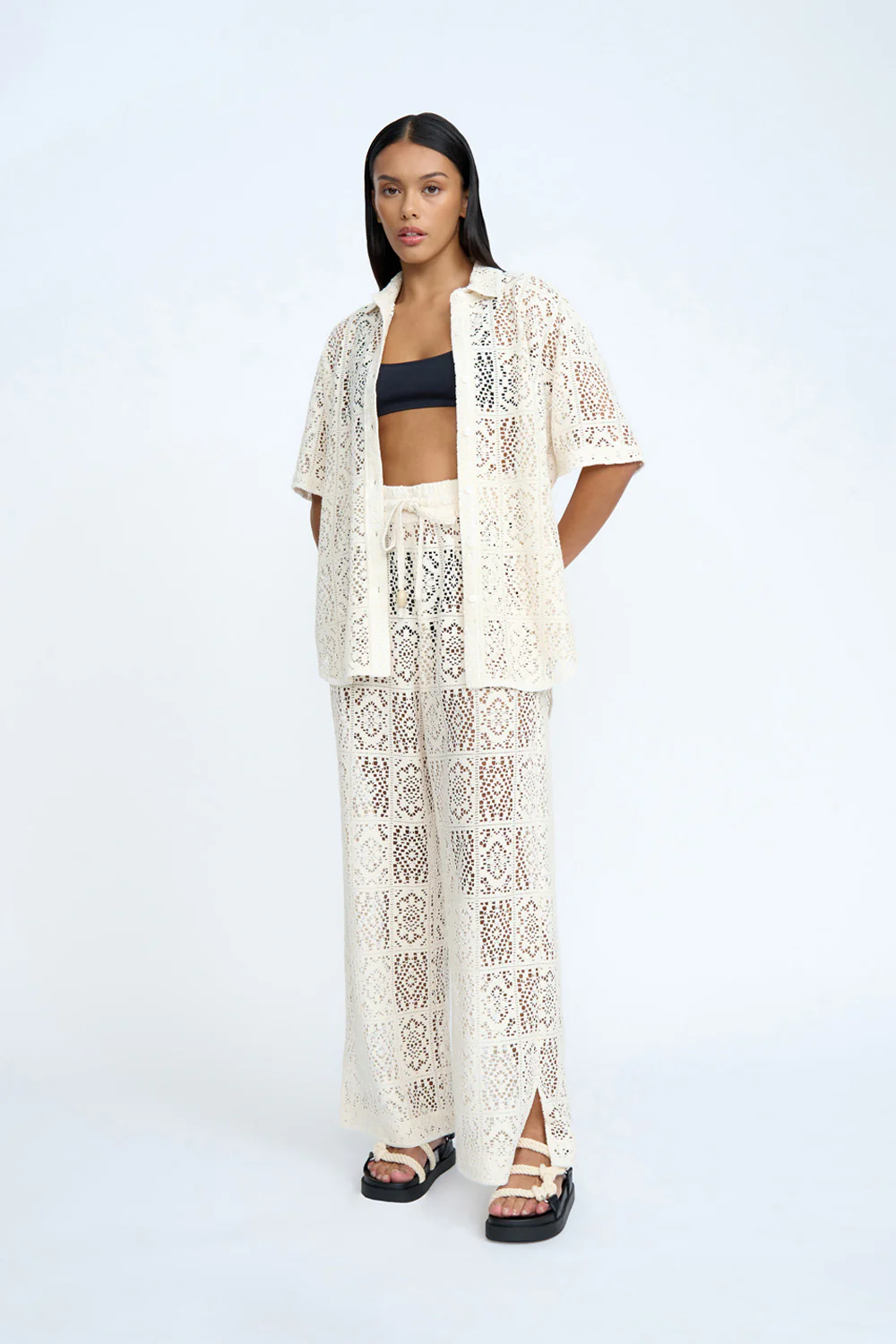 Drifter Lace Pant | Final Sale - Ecru - Image 7