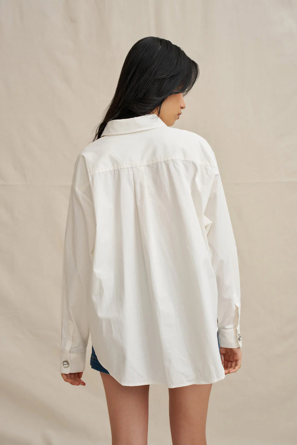 Jewel Button Shirt - Ivory - Image 3