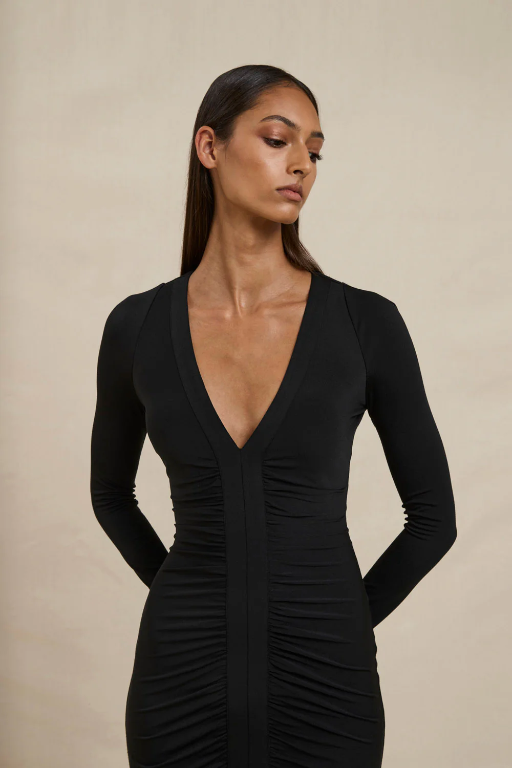 Jillian Jersey Dress - Black - Image 4