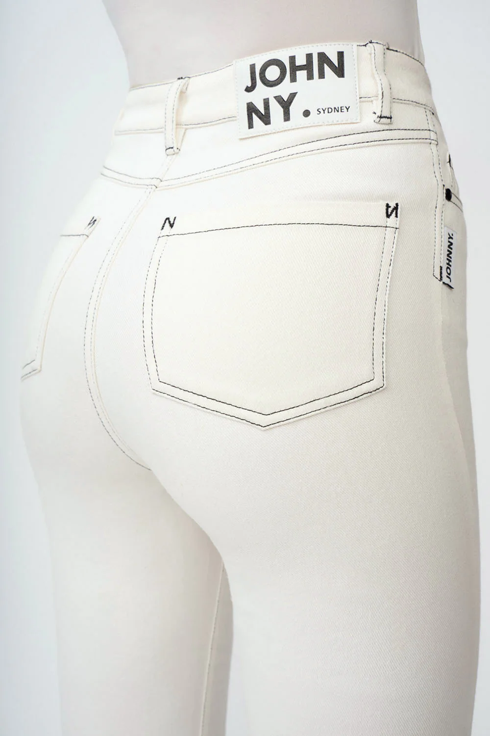Johnny Flare Jean | Final Sale - White black - Image 5