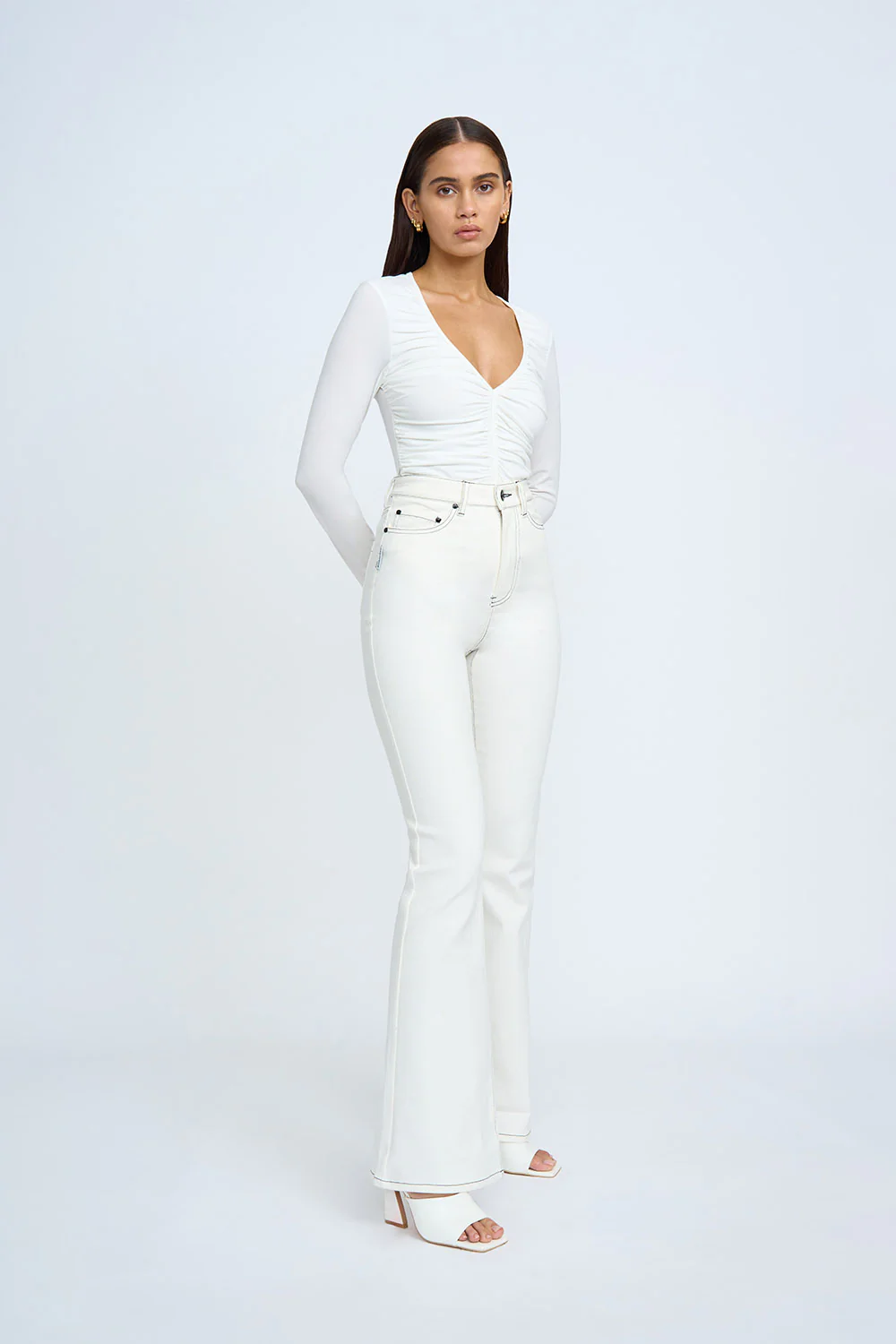 Johnny Flare Jean | Final Sale - White black - Image 7