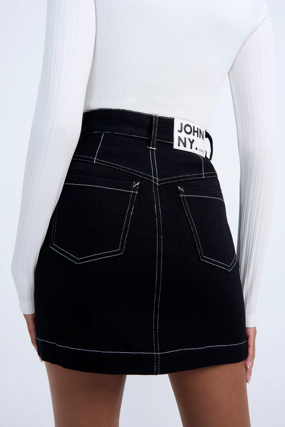 Johnny Jean Mini Skirt | Final Sale - Black White - Image 5