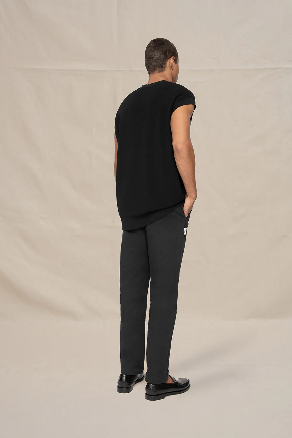 Landen Knit Vest -  Black - Image 3