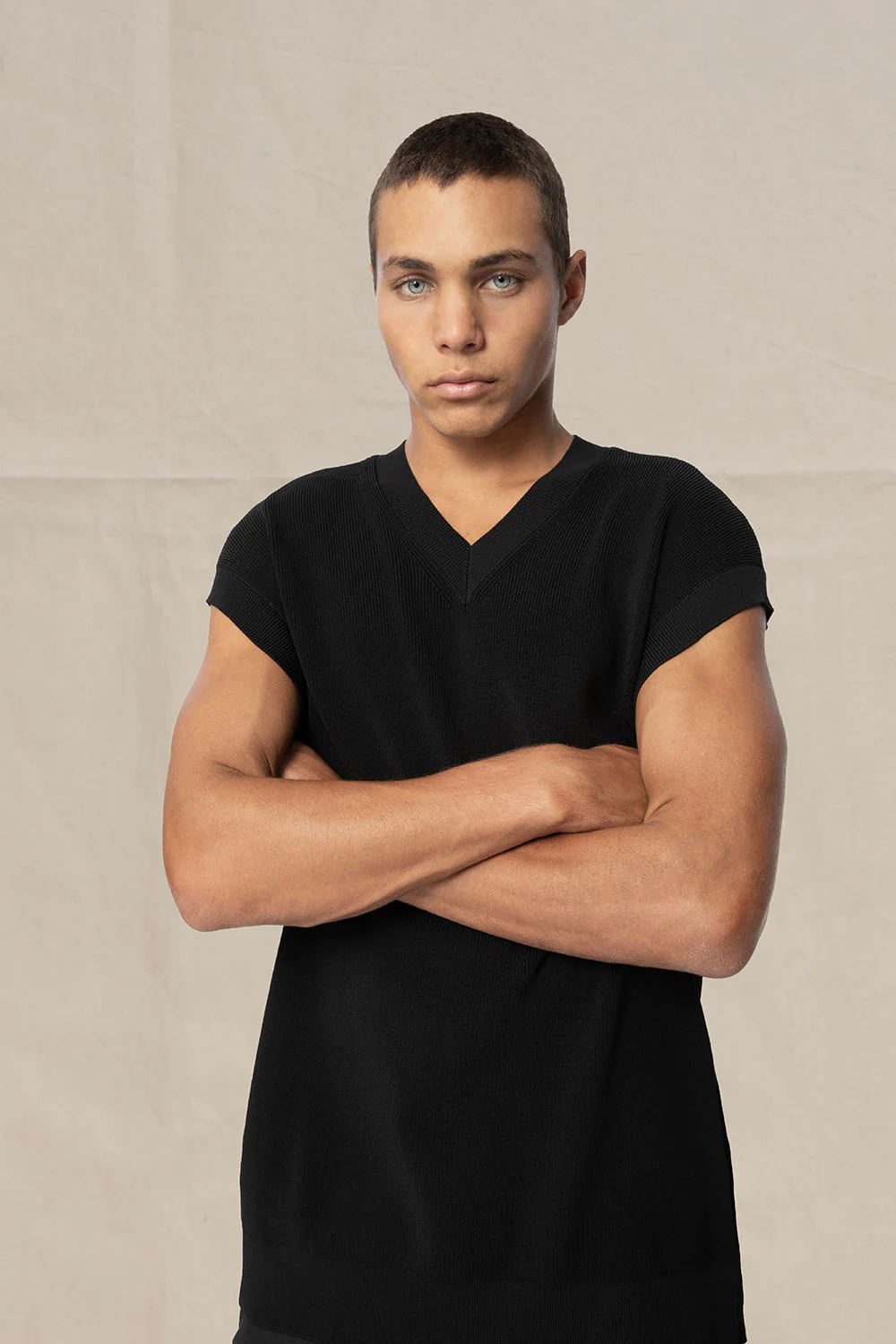 Landen Knit Vest -  Black - Image 4