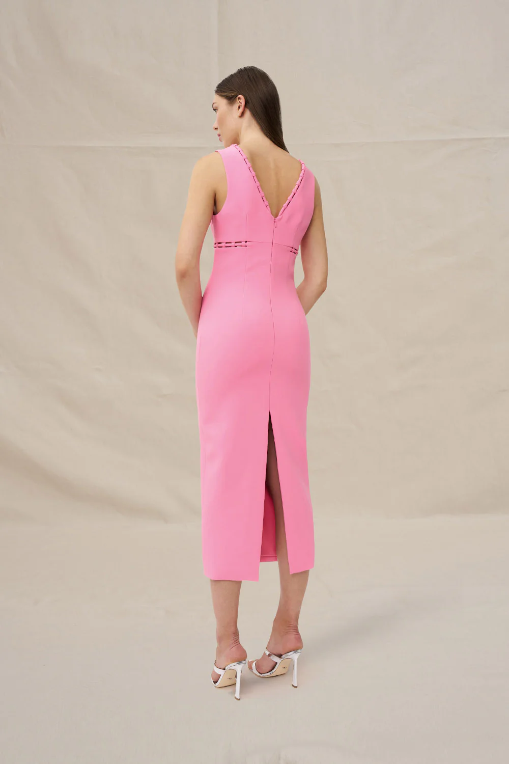 Lina Loop Midi Dress - Pink - Image 5