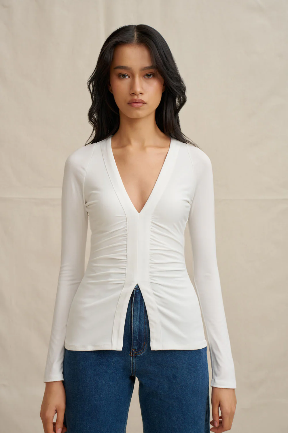 Liv Jersey Top - Ivory - Image 5