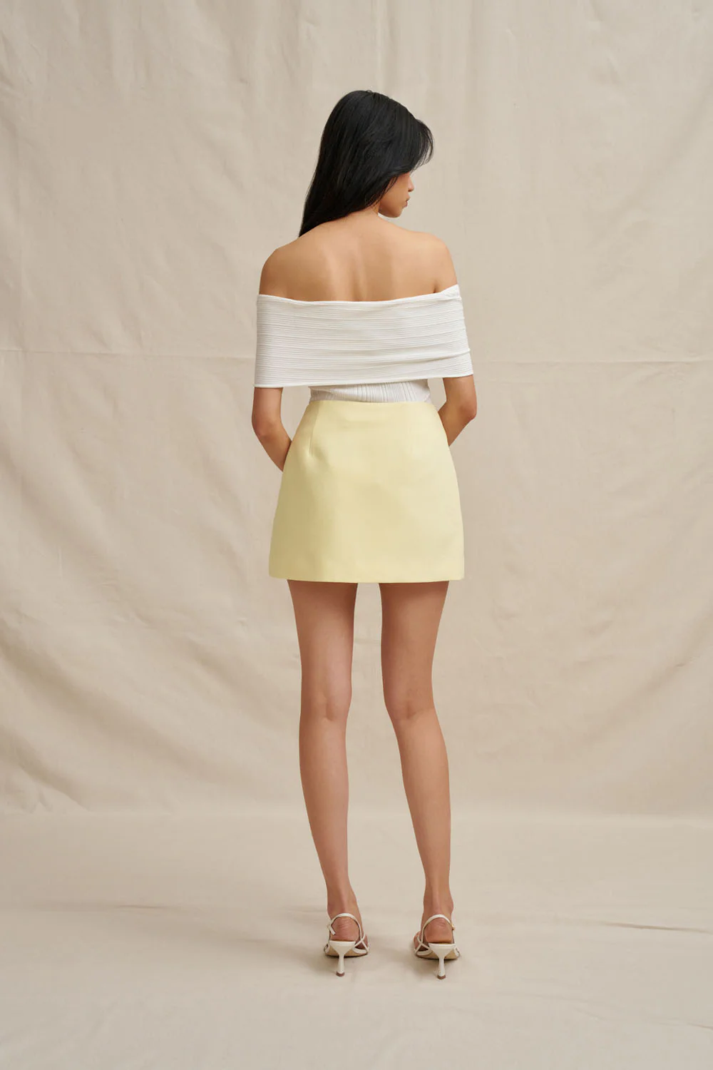 Luelle Off Shoulder Knit Top - Ivory - Image 4