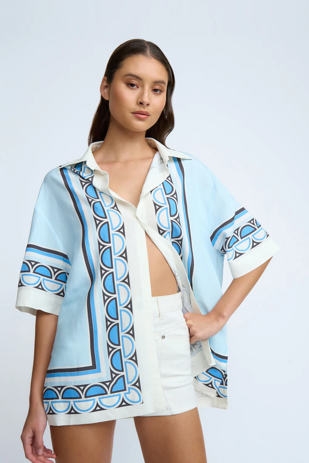 Oceana Holiday Shirt | Final Sale - Blue Multi - Image 4