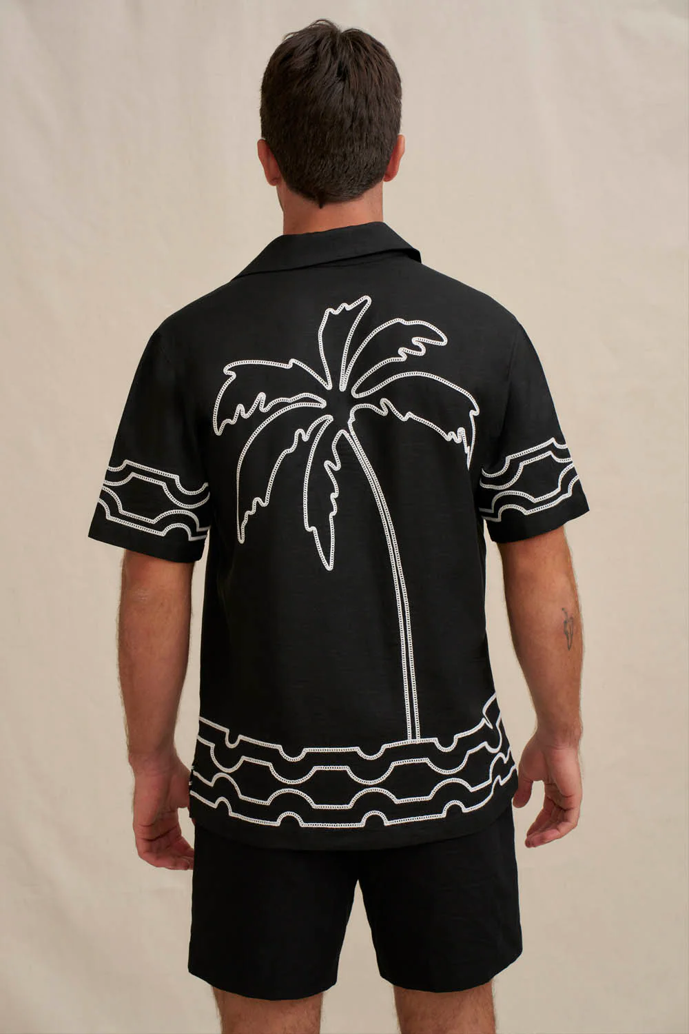 Paradise Palm Sun Shirt - Ivory Black - Image 4