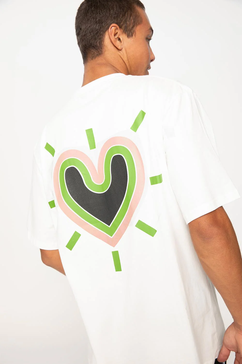 Radiate Heart Tee | Final Sale - Ivory Lime - Image 3