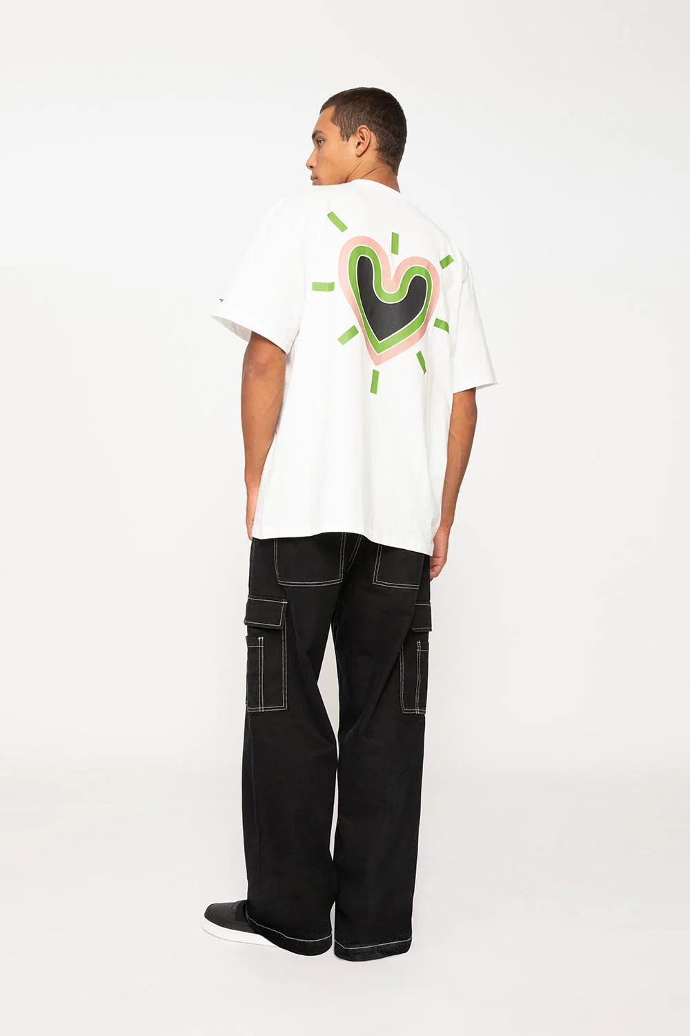 Radiate Heart Tee | Final Sale - Ivory Lime - Image 4