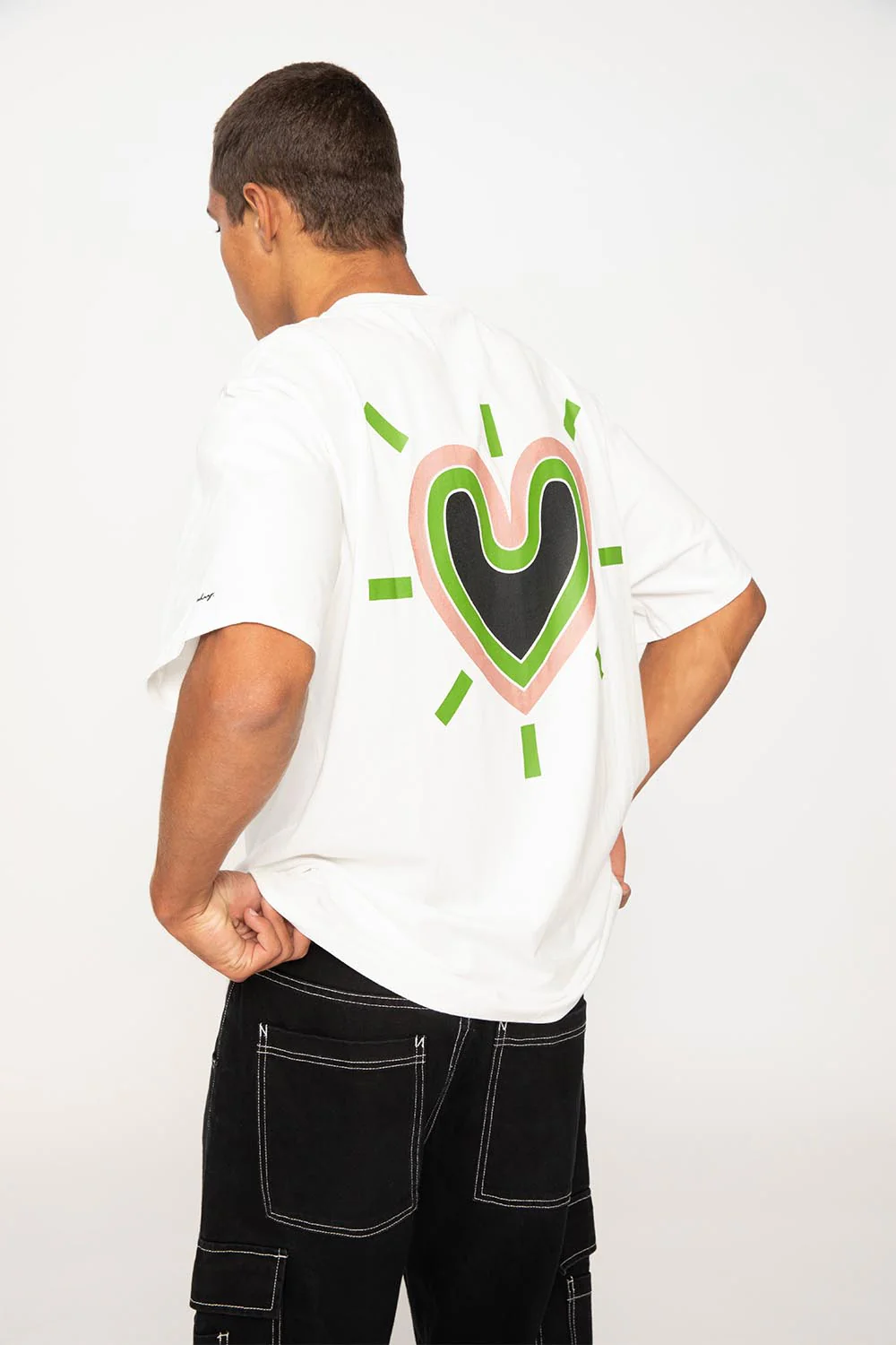 Radiate Heart Tee | Final Sale - Ivory Lime - Image 6