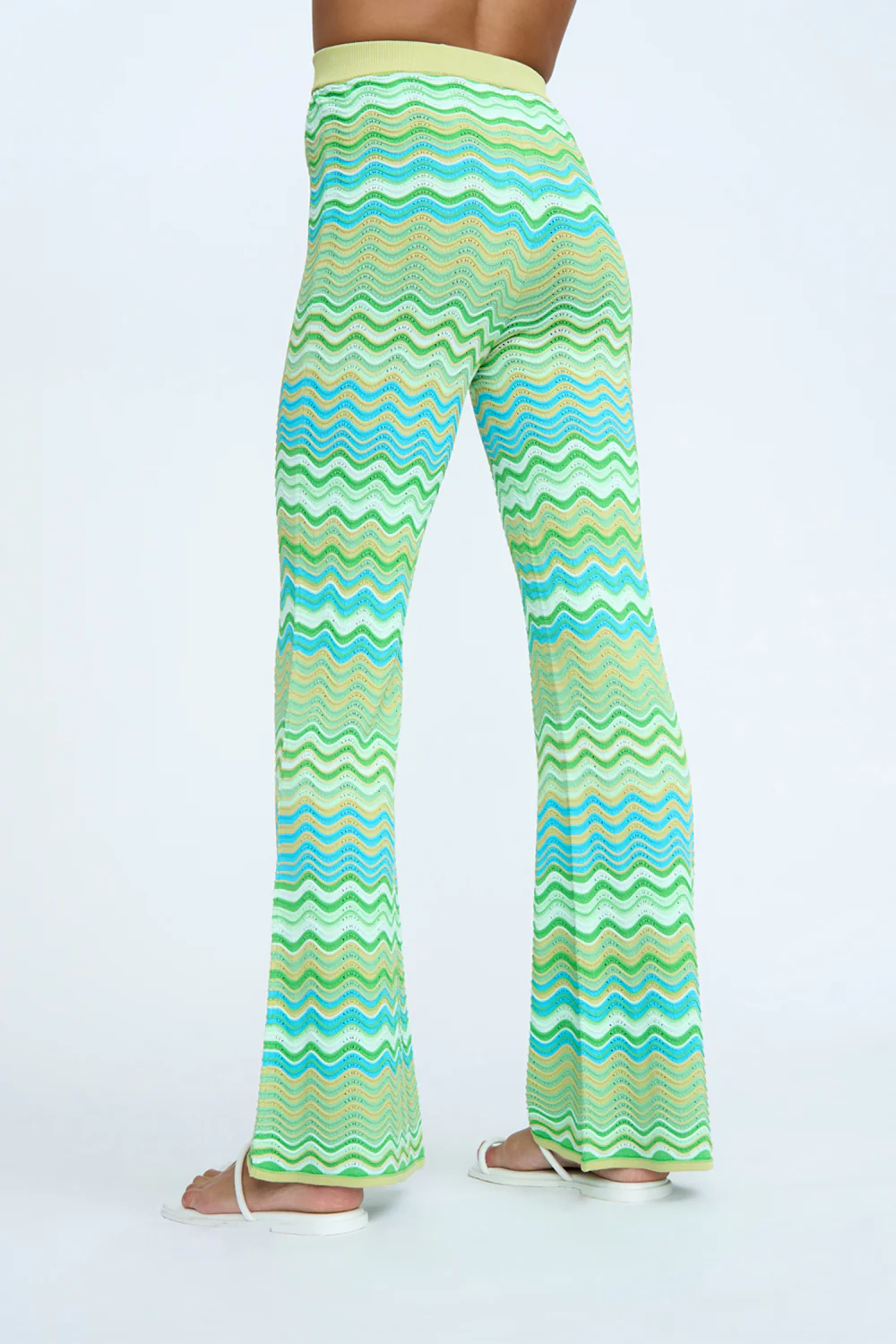 Ripple Stripe Knit Pant - Green Multi - Image 3