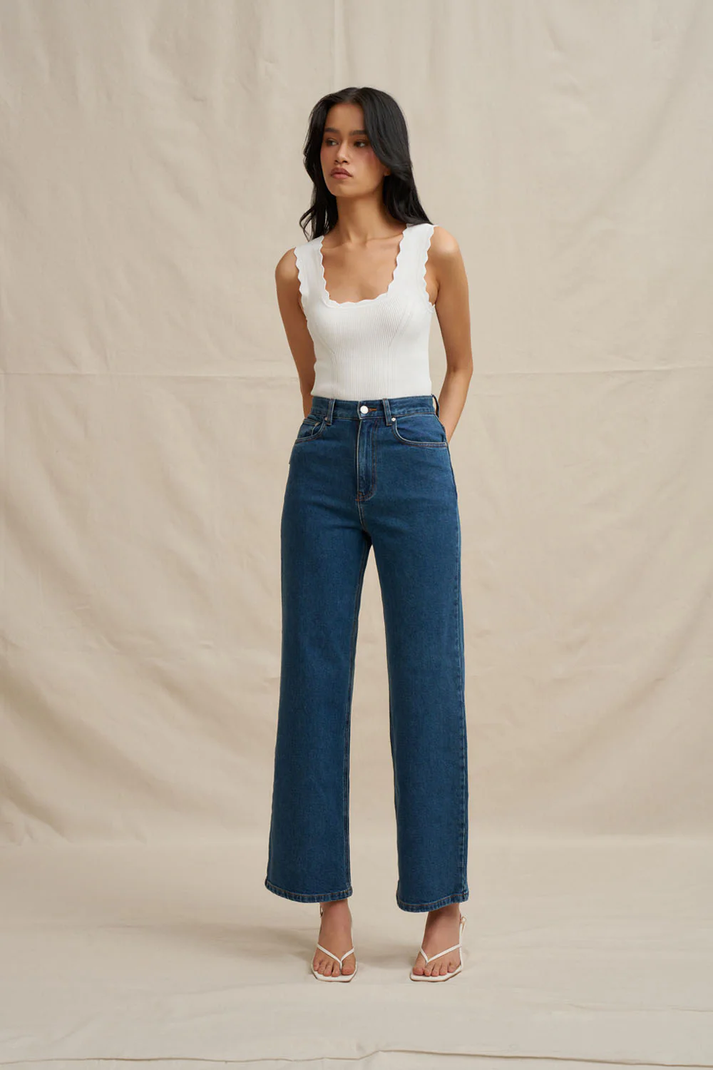 Scallop Knit Top - Ivory - Image 3