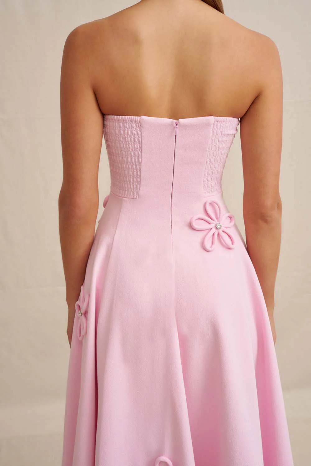 PRE-ORDER | Sky Flower Strapless Dress - Image 4