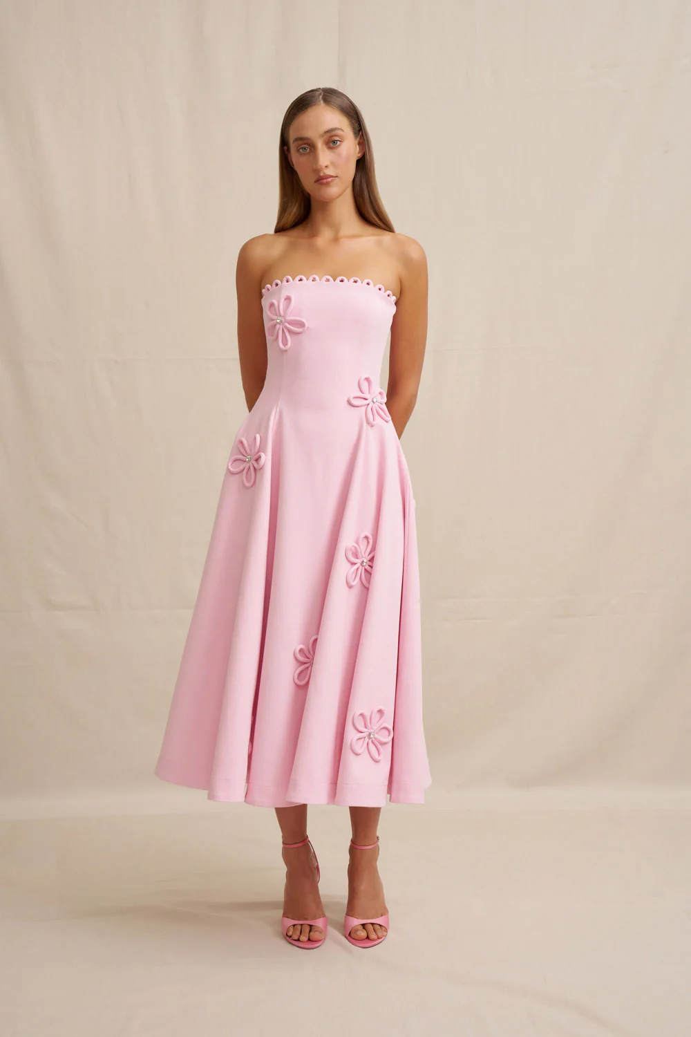 PRE-ORDER | Sky Flower Strapless Dress - Image 6