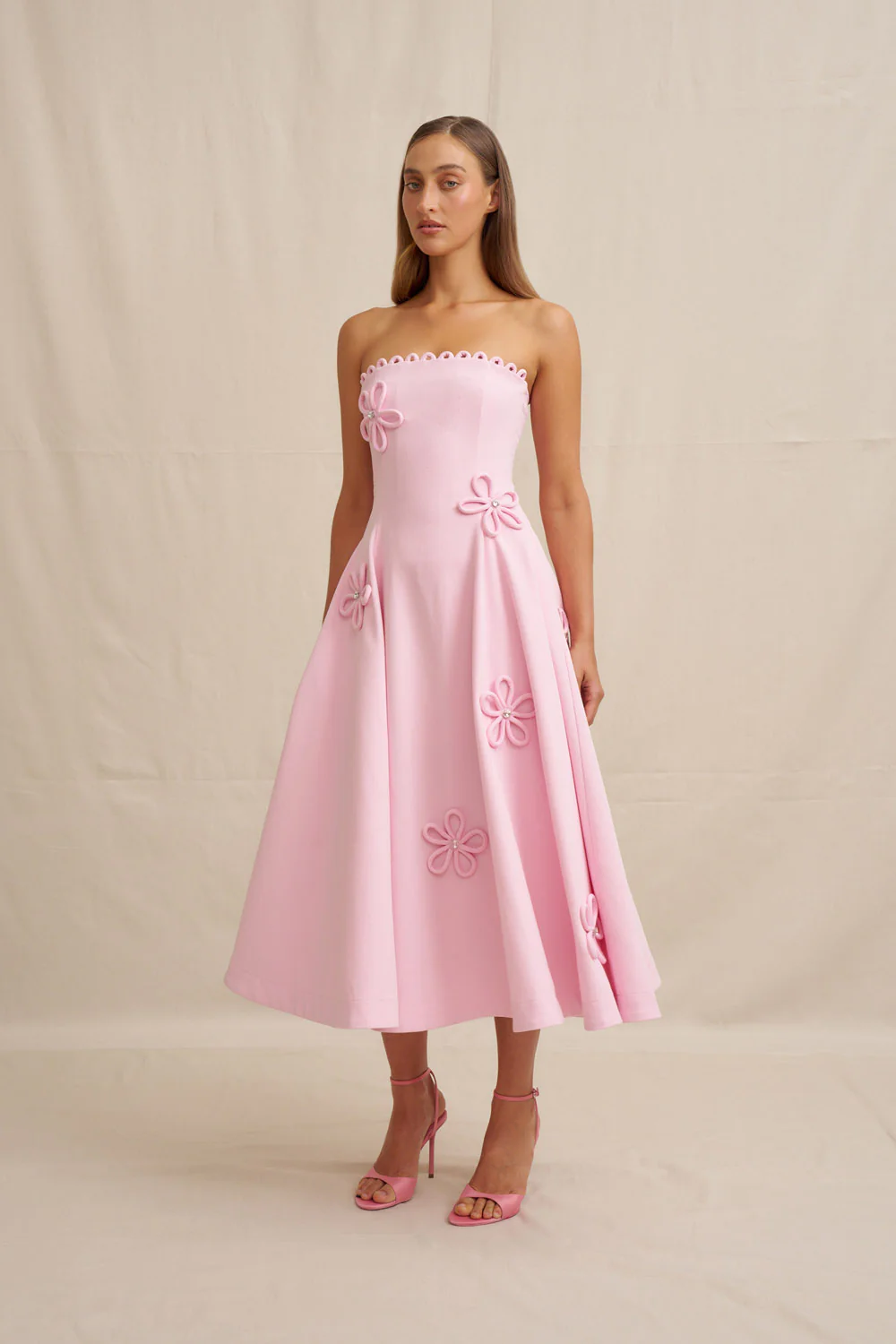 PRE-ORDER | Sky Flower Strapless Dress - Image 8