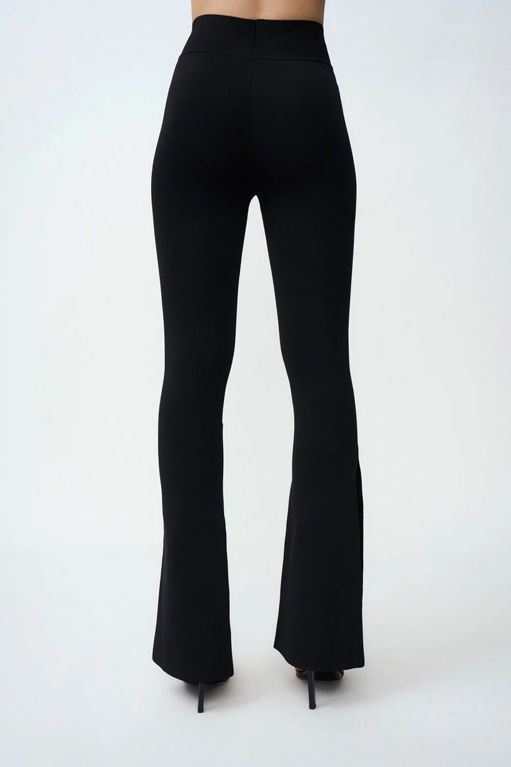 Sliced Flare Knit Pant Regular Leg | Final Sale - Black - Image 3