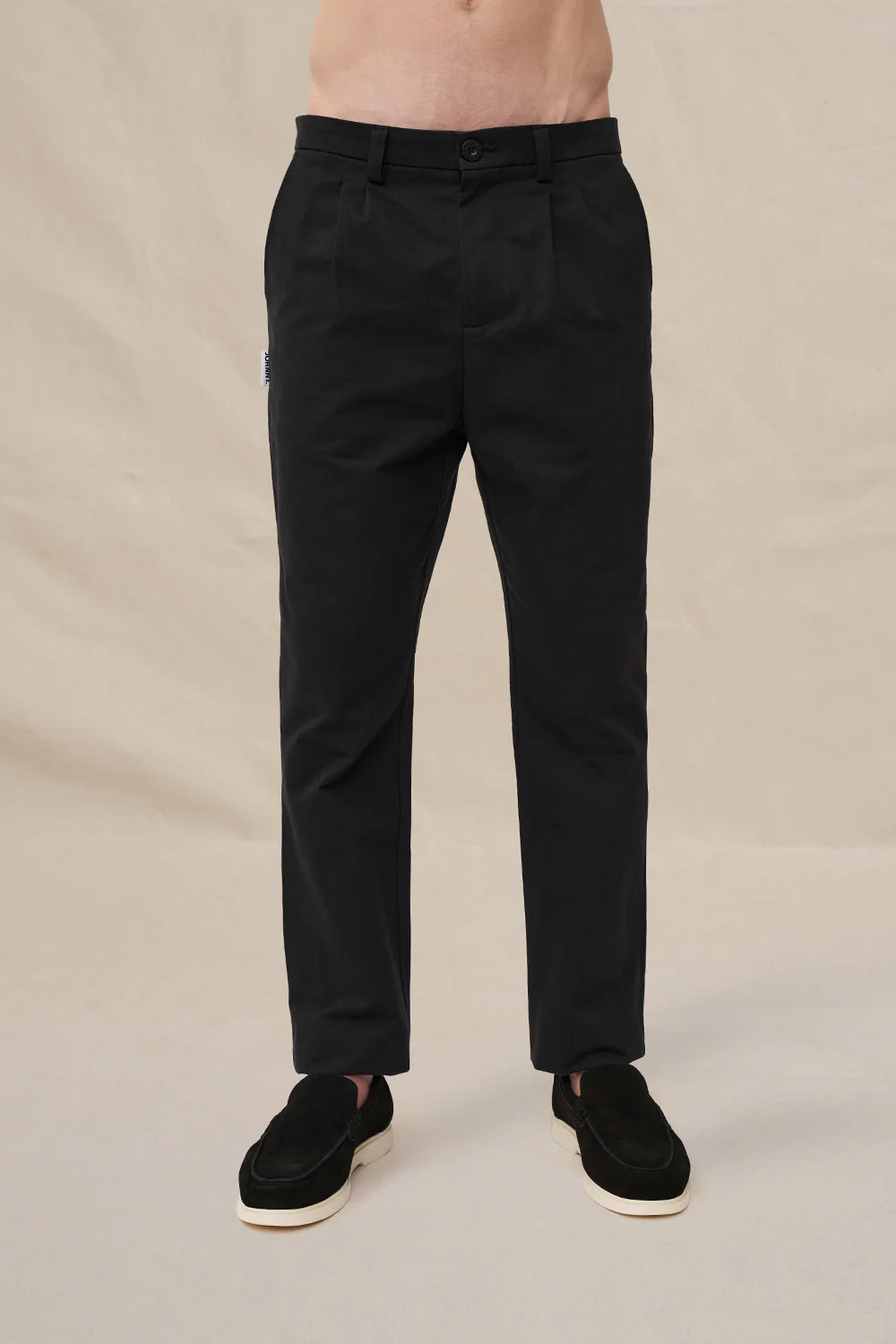 Dean Pleat Front Pant - Black - Image 3