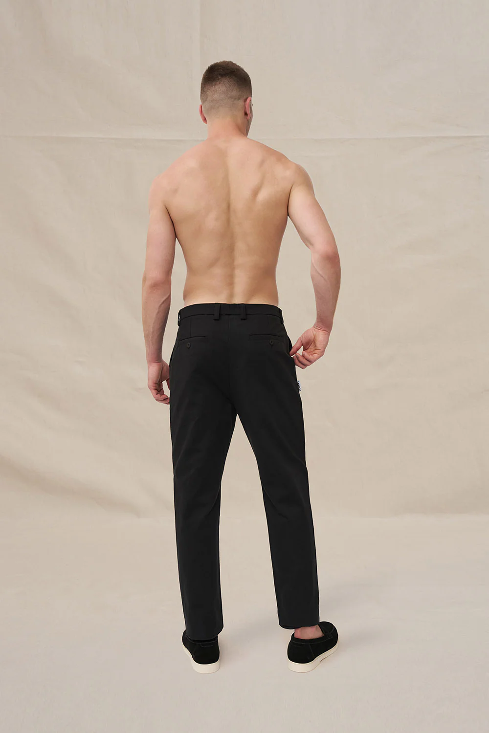 Dean Pleat Front Pant - Black - Image 4