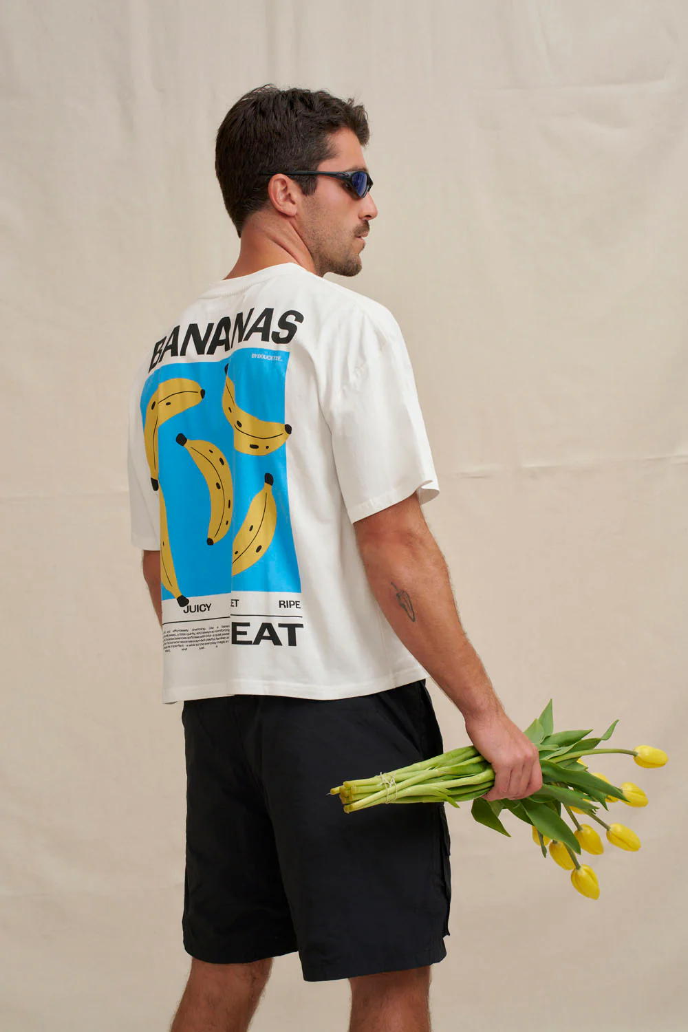 Bananas Compact Tee - Ivory - Image 7