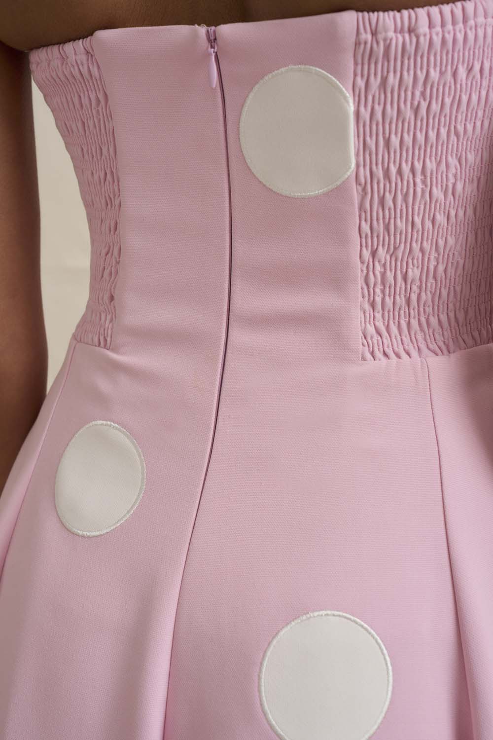 Vivienne Polka Dress - Pastel Pink - Image 8