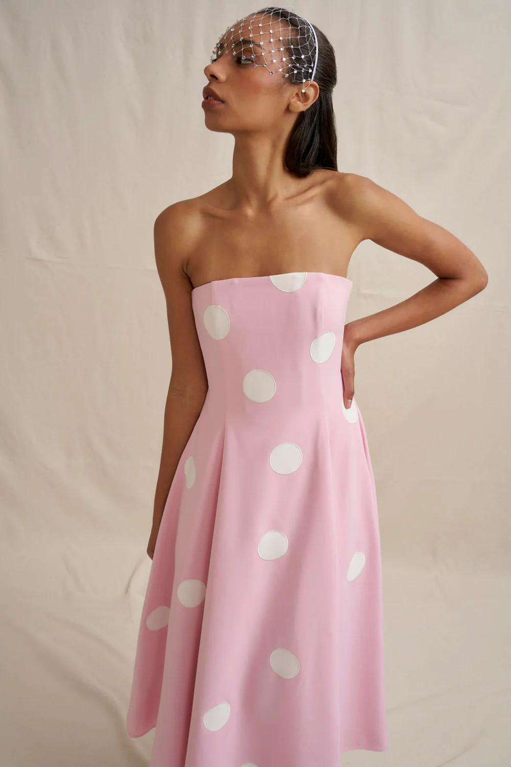 Vivienne Polka Dress - Pastel Pink - Image 9