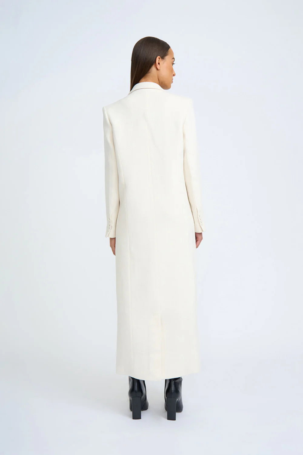 Winona Long Line Coat | Final Sale - Ivory - Image 3